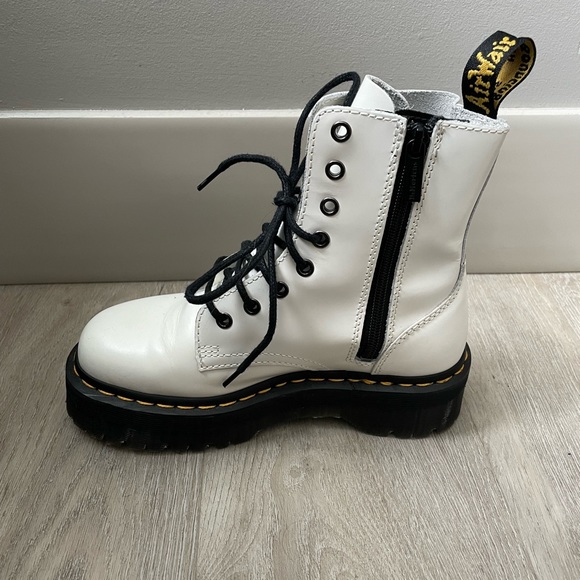 White Doc Martens Platform Jadon Boots - Picture 7 of 7